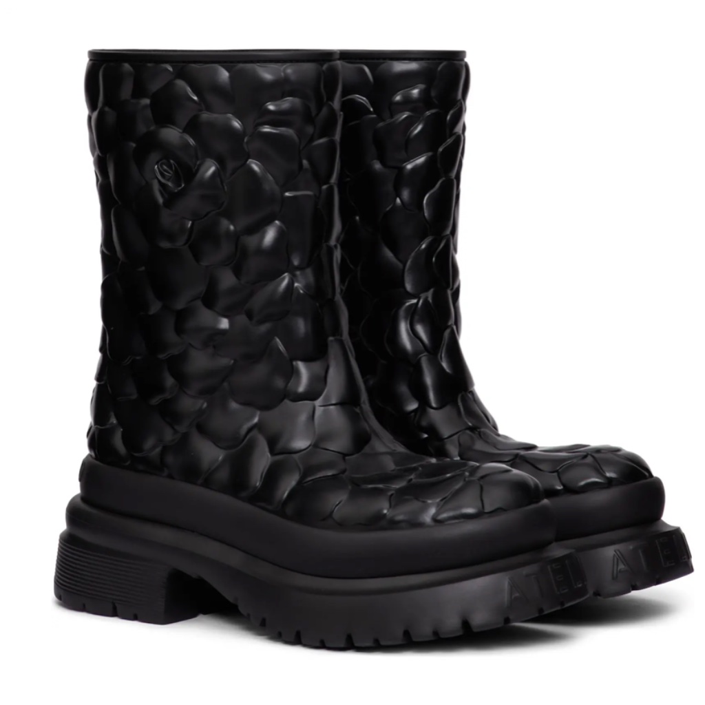 Nib $850 Valentino Atelier 03 Rose Edition Water Resistant Rain Boot In Size 40!